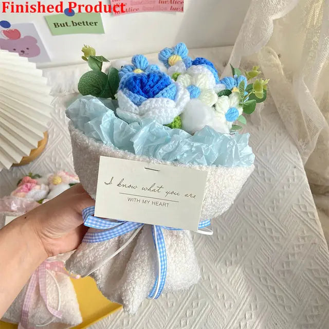 Hand-Woven Home Decorate Fake Flowers Bouquet