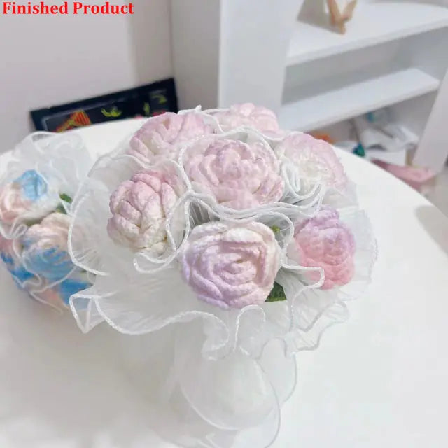 Artificial Knitting Flowers Bouquet